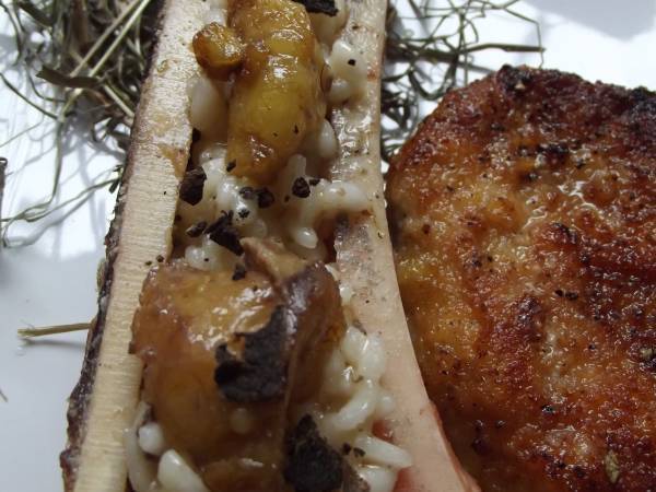 RISOTTO MOELLE DE BOEUF, ESCALOPES DE VEAU A LA MILANESE