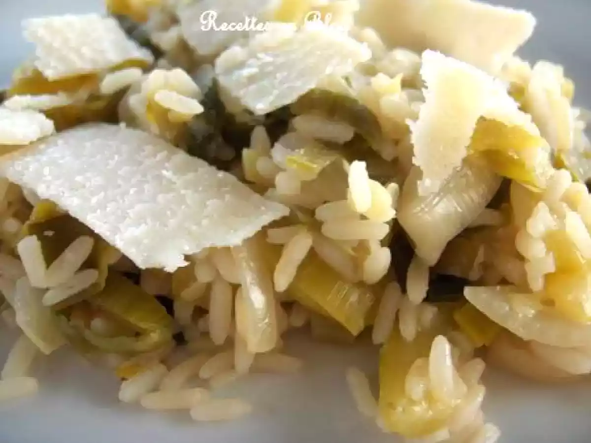 RISOTTO POIREAUX, COURGETTES, PARMESAN