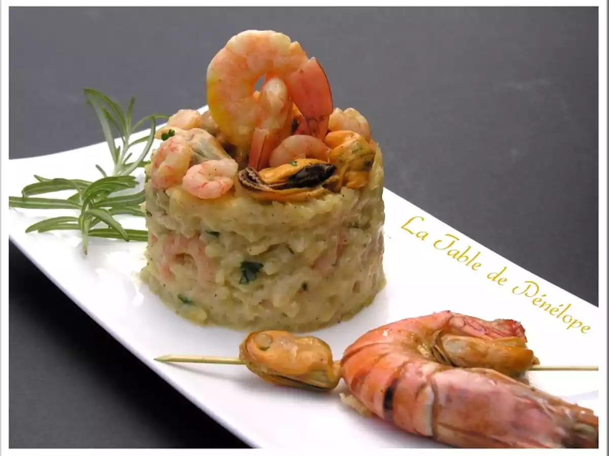 Risotto Safrané aux Moules et aux Crevettes