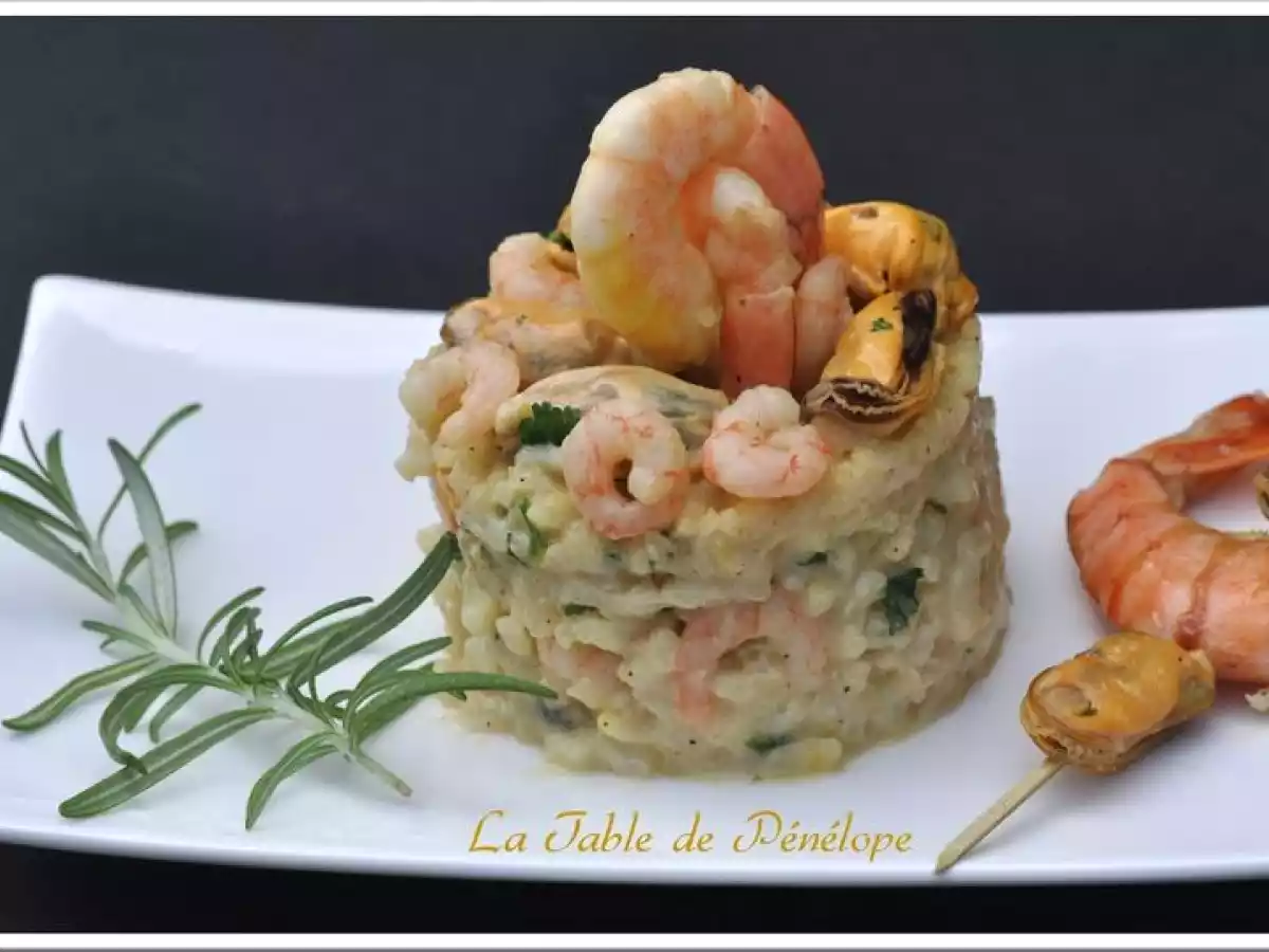 Risotto Safrané aux Moules et aux Crevettes - photo 3