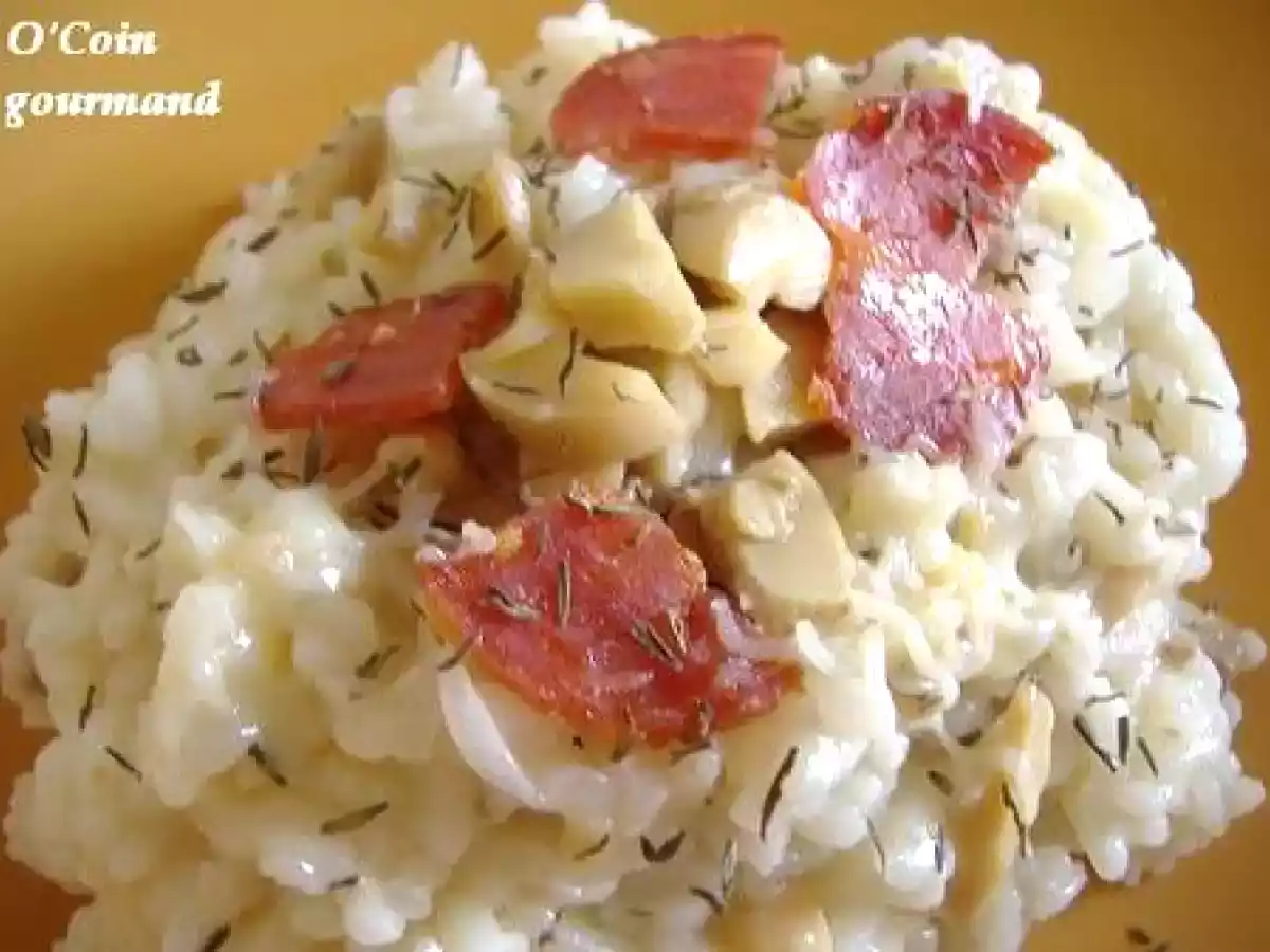 Risotto scamorza fumée - champignons - photo 2