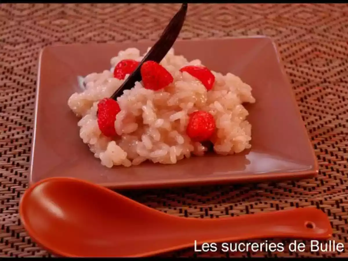 Risotto sucré à la vanille de Tahiti