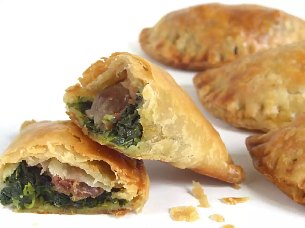 Rissoles épicées aux gésiers confits et épinards