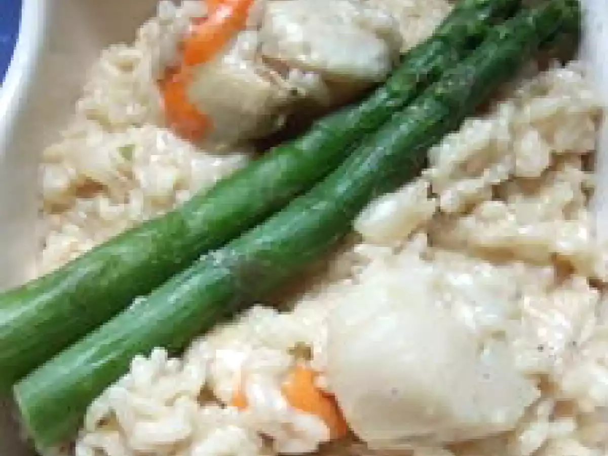 Rissoto aux Saint Jacques et asperges vertes