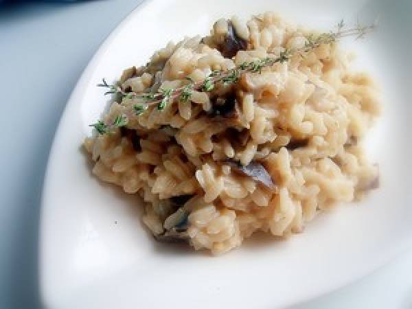 Riz à l'aubergine et au thym façon risotto