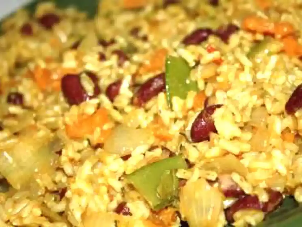 Riz à la patate douce et au colombo