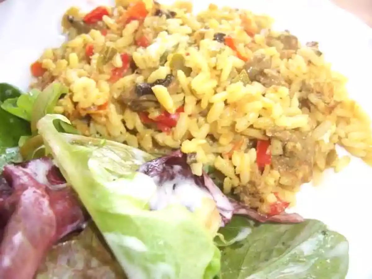 Riz au curry et ses légumes