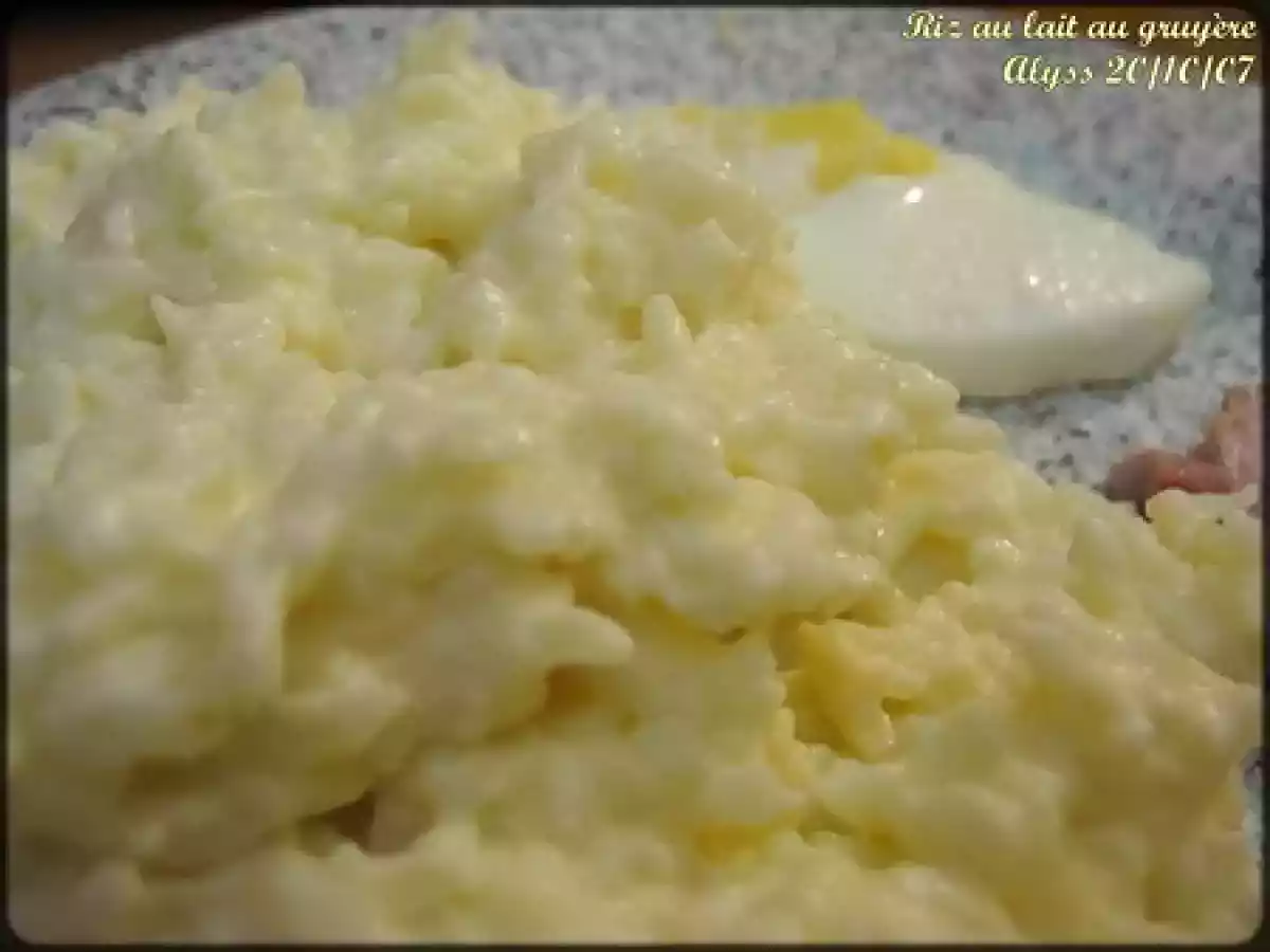 Riz au lait au gruyère