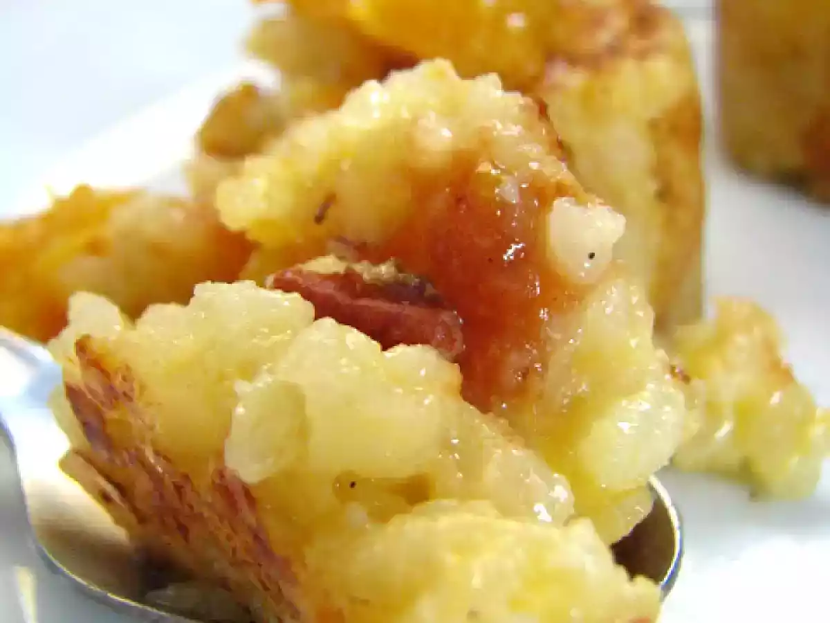 Riz au lait croustillant au membrillo cuit à la plancha, marmelade d'oranges aux pécan