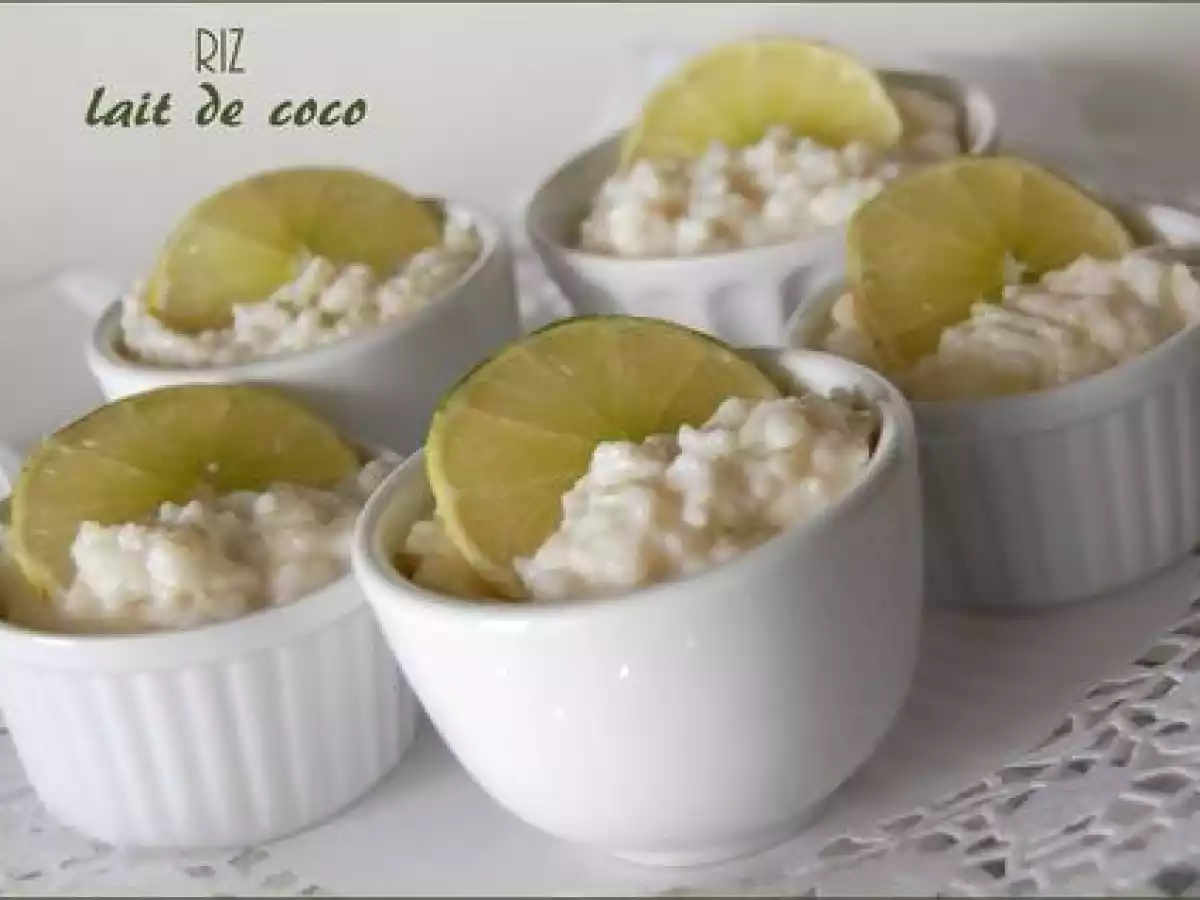 Riz au lait de coco et à la lime, sans gluten et sans lactose