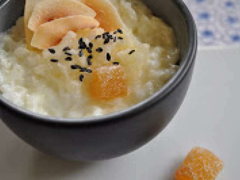 Riz au lait de coco, poire japonaise, gingembre confit et sésame noir - photo 2