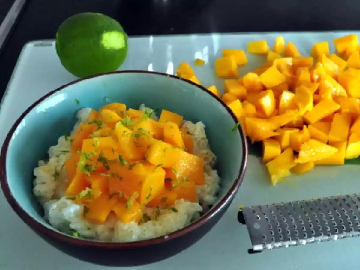 Riz au lait Vanillé & Mangue zeste de citron Vert