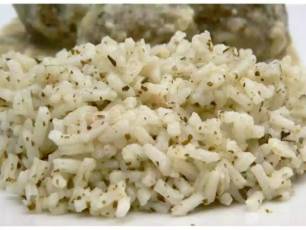 Riz au pesto de basilic