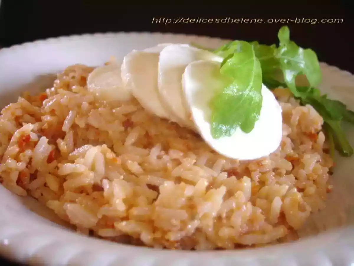 RIZ AU PESTO DE TOMATES ET ROQUETTE