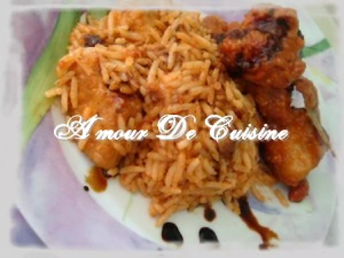 Riz au poulet typiquement Algerois, plat Algerien