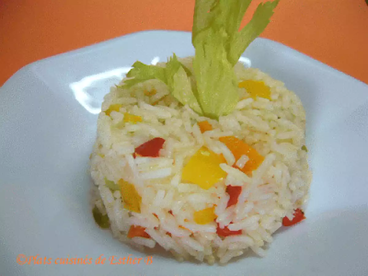 Riz basmati aux poivrons colorés
