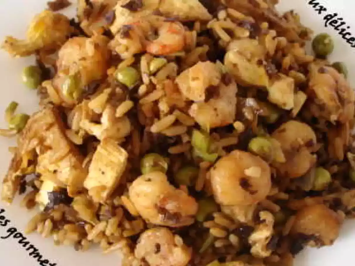 Riz cantonais aux crevettes