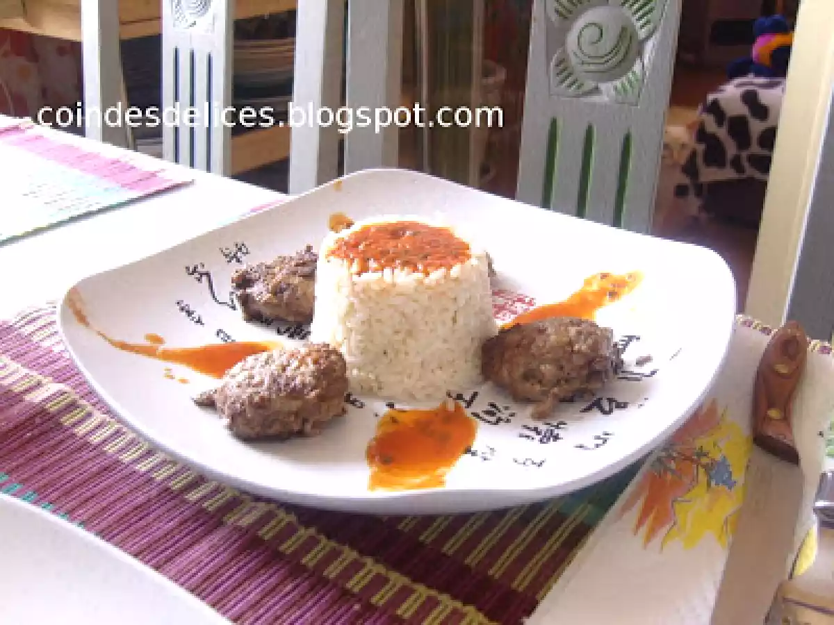 Riz Pilaf et ses boulettes de viande, sauce à la tomate - photo 2
