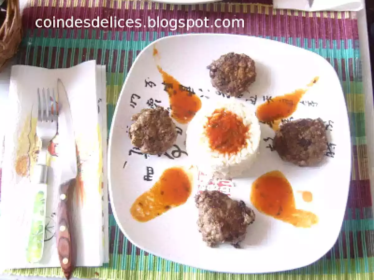 Riz Pilaf et ses boulettes de viande, sauce à la tomate - photo 3