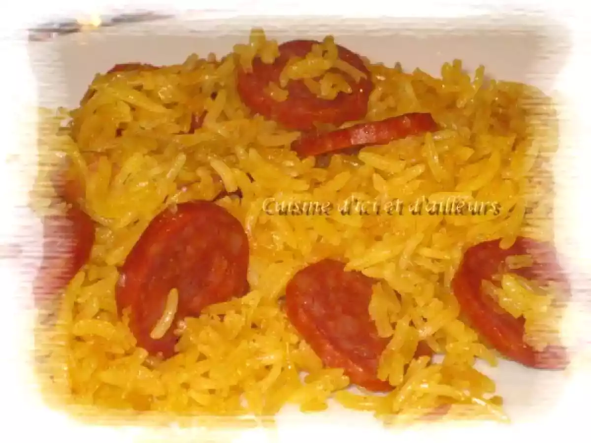 Riz safrané au chorizo