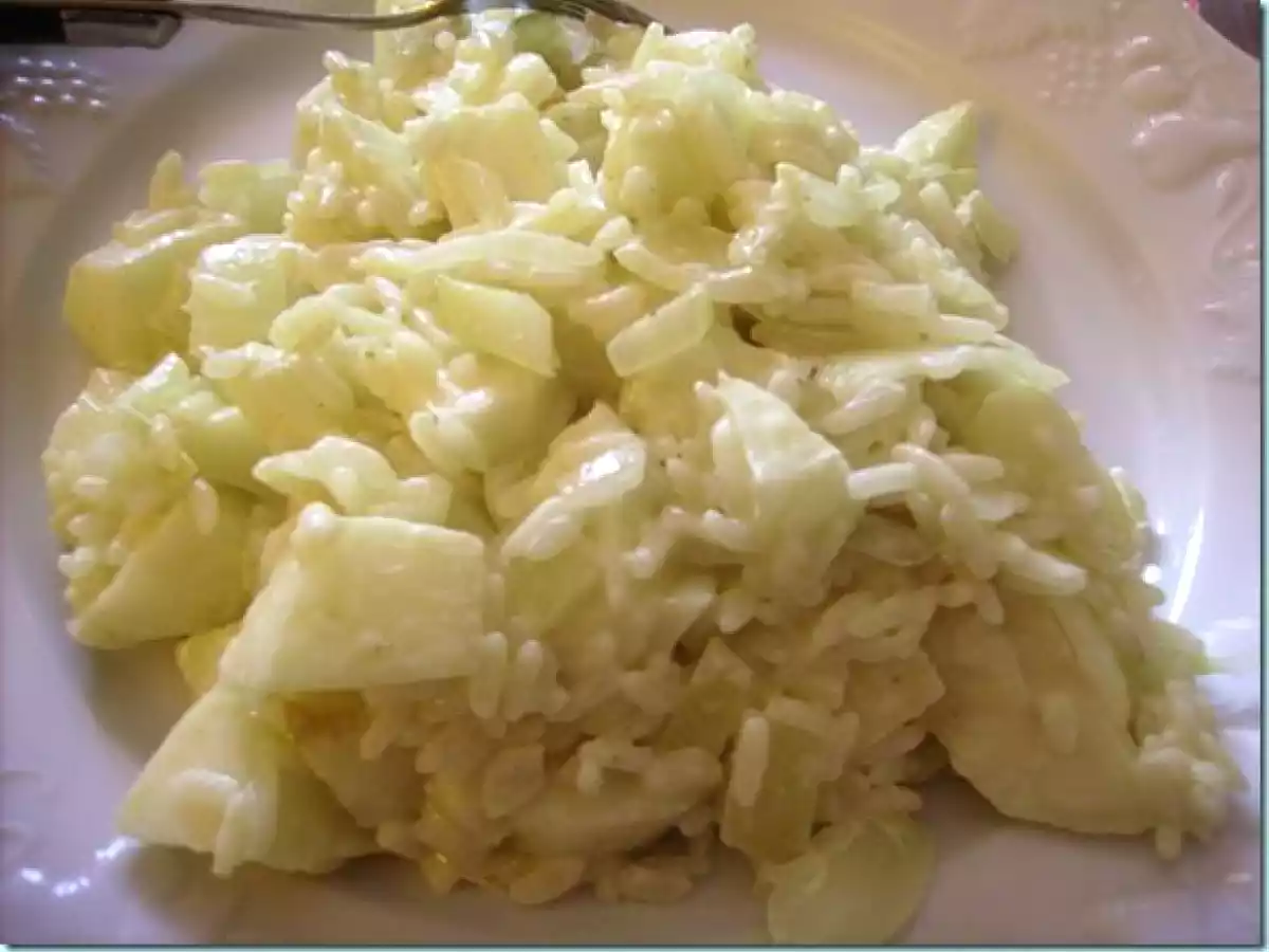 Riz Sucré-salé au lait de coco et aux pommes