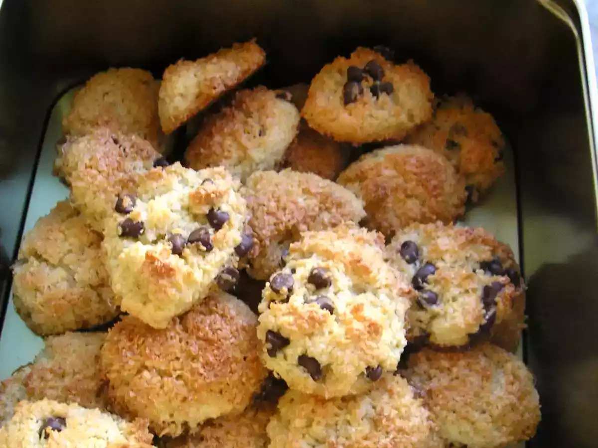 Rochers coco léger nature et pépites de chocolat