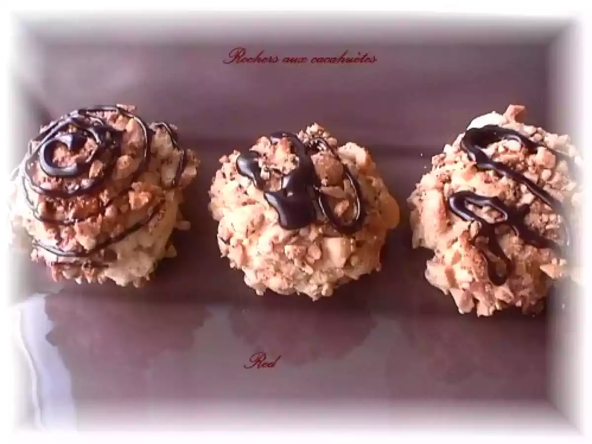 Rochers de cacahuètes à la fraise ou au chocolat