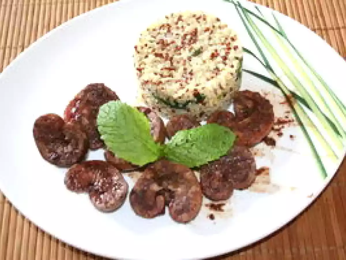 Rognons d'agneau à la plancha et Quinoa à la menthe
