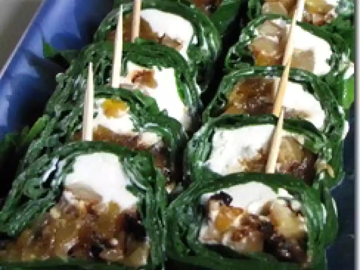 Roll d'Epinard au Philadelphia et Fruits Secs