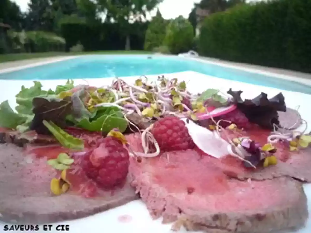 ROSBIF, SAUCE ACIDULEE AUX FRAMBOISES