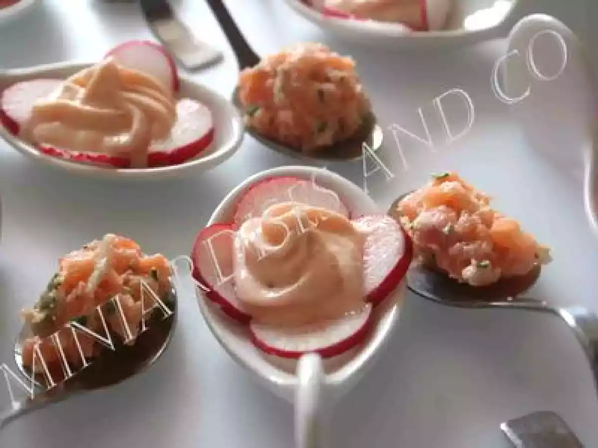 ROSE DE SAUMON ET RADIS CROQUANTS