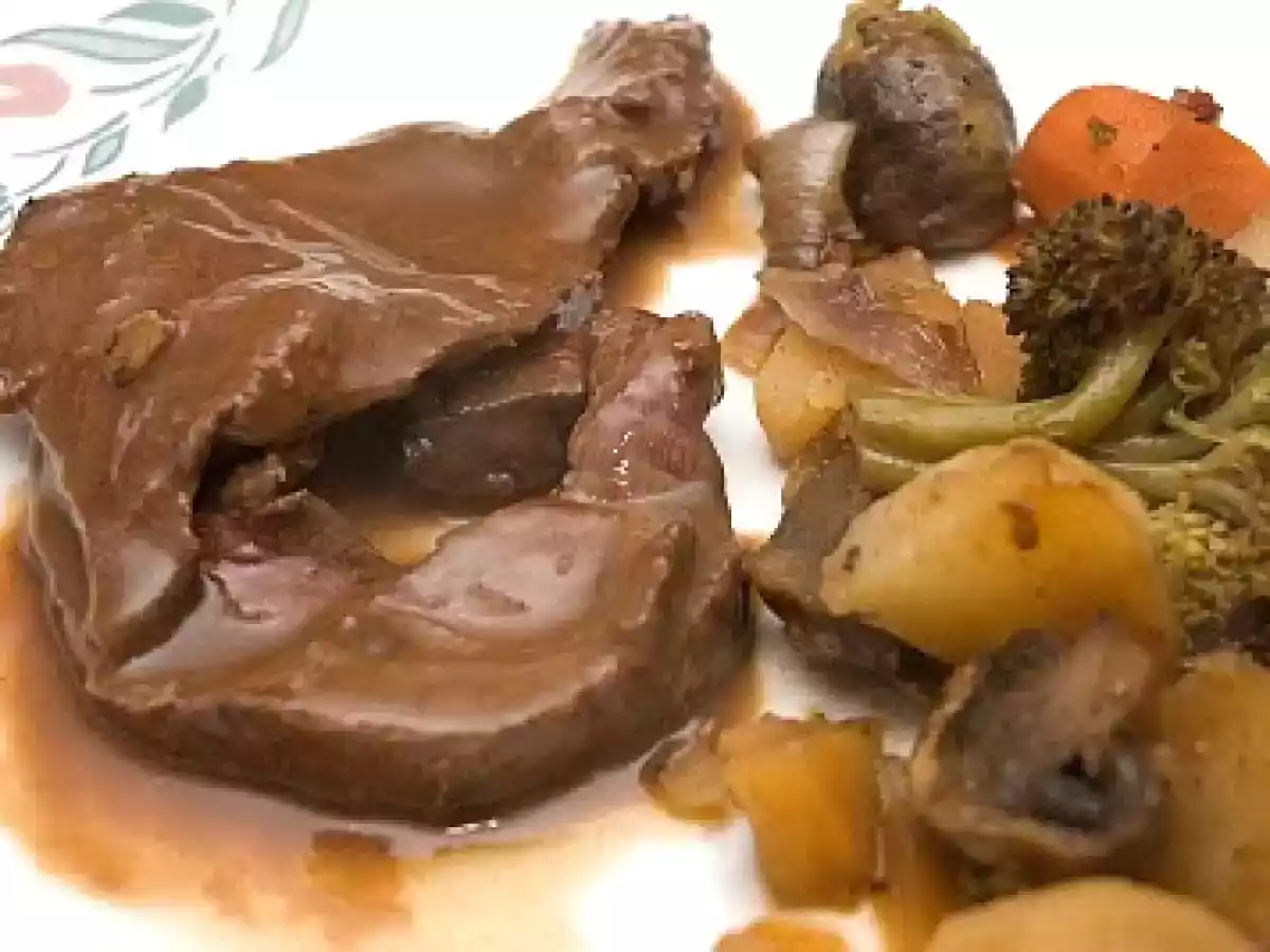 Rôti à la moutarde et sa marinade