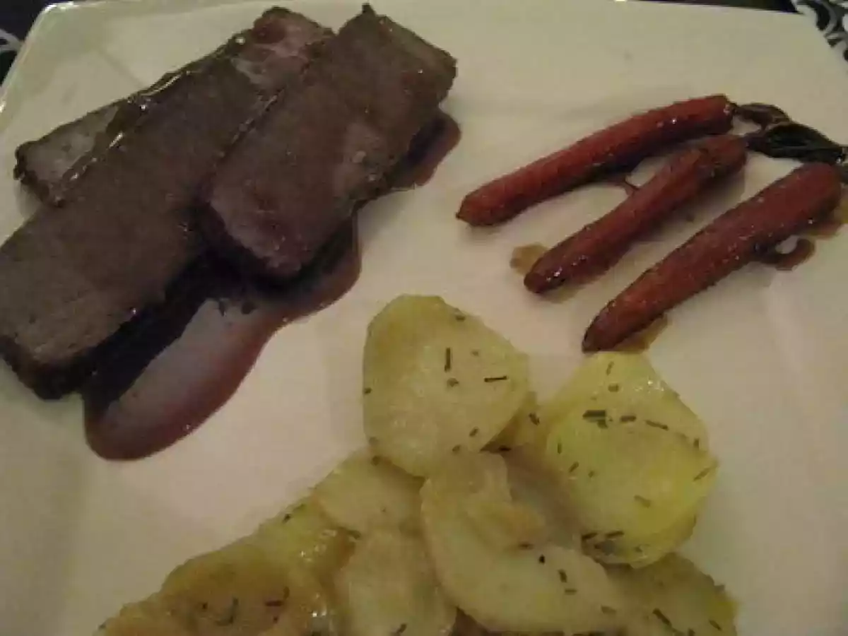 Rôti de boeuf à la gelée de groseille