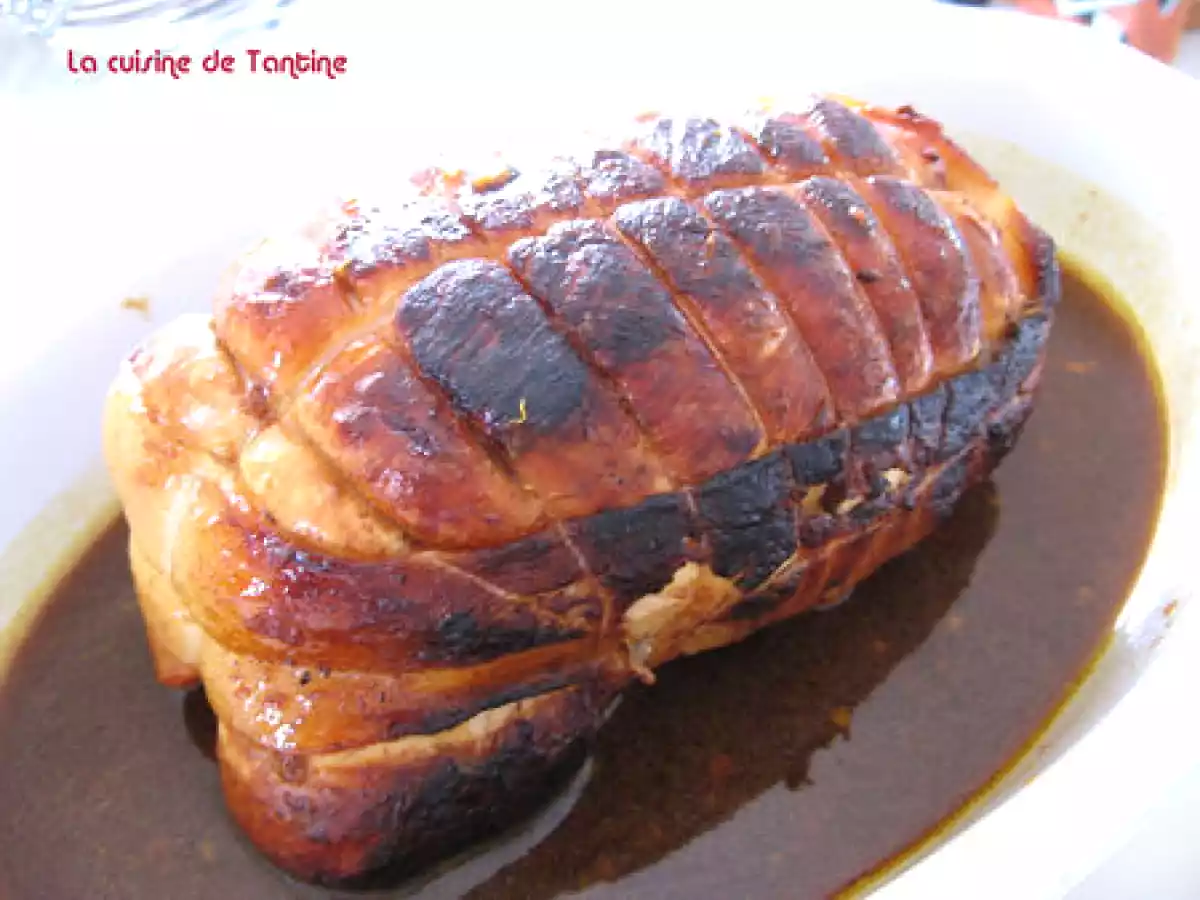 Rôti de dinde au caramel d'orange