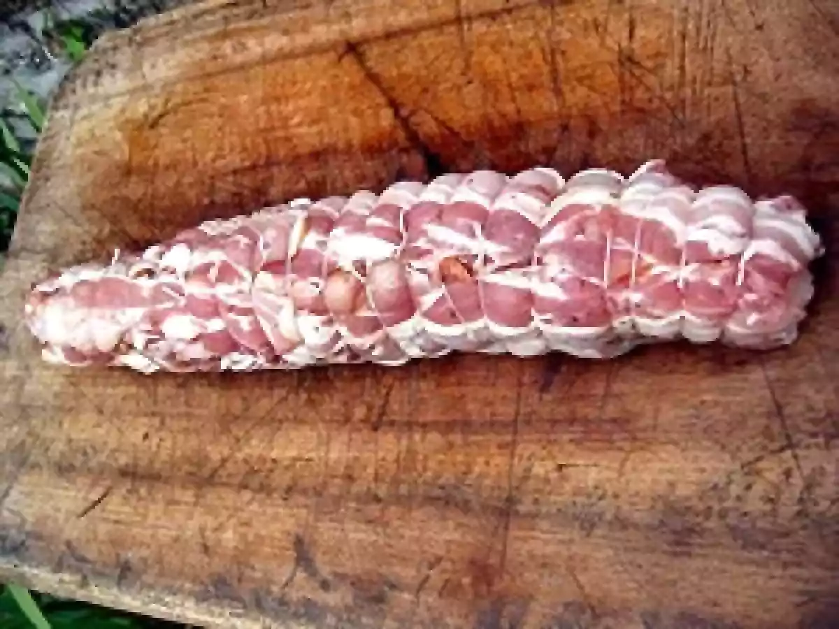 Roti de lotte au lard fumé et farz noir croustillant - photo 4