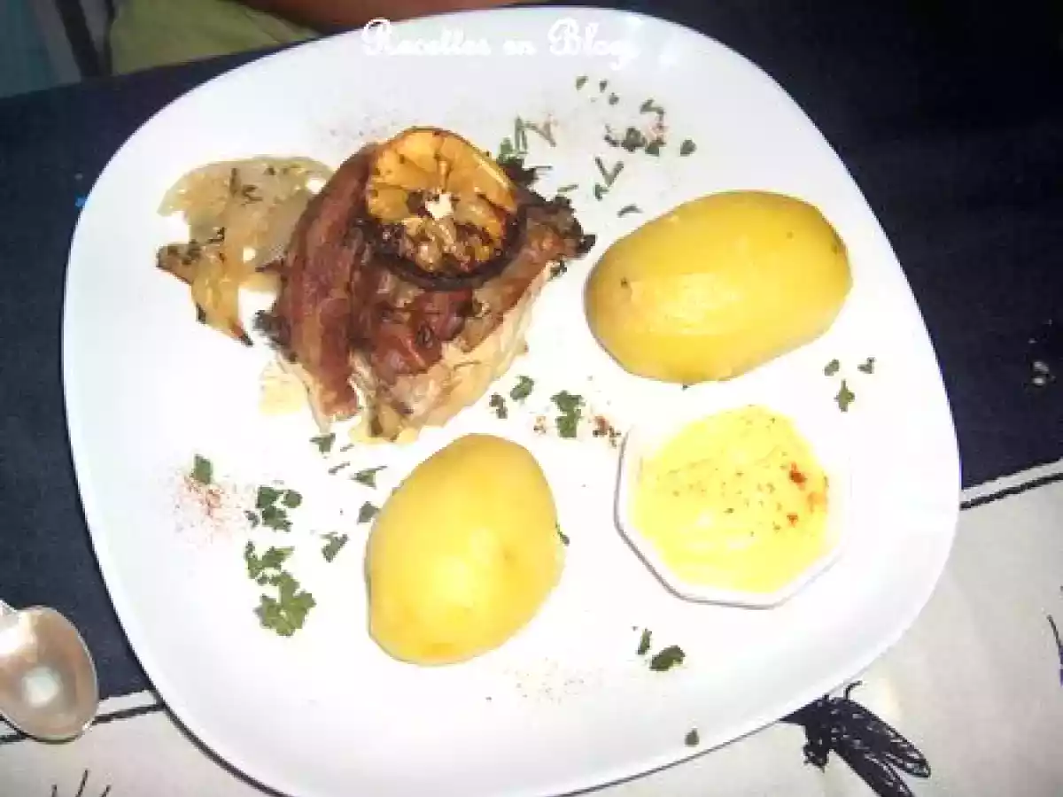 ROTI DE LOTTE SAUCE SAFRANEE A LA CREME ET AU CITRON