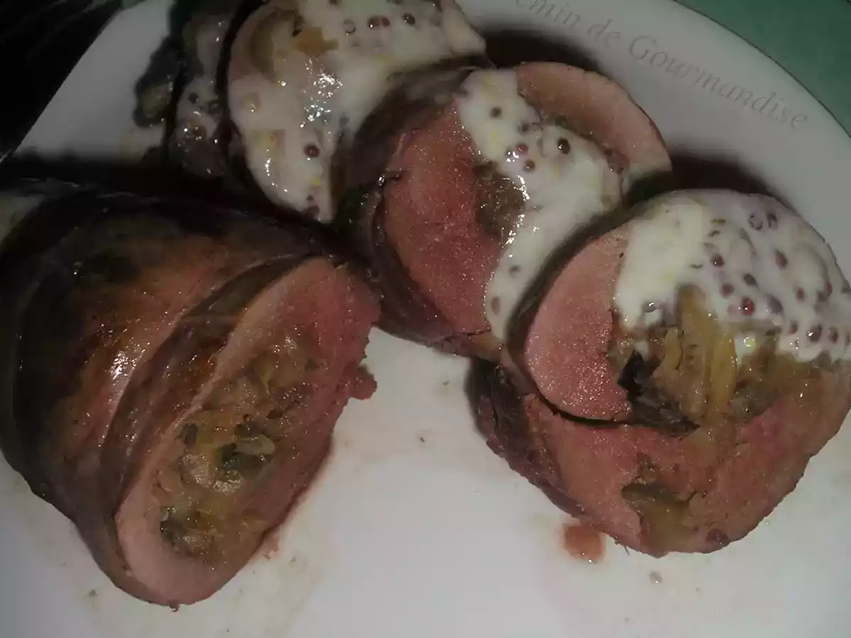 Rôti de magret de canard farci aux champignons - photo 2