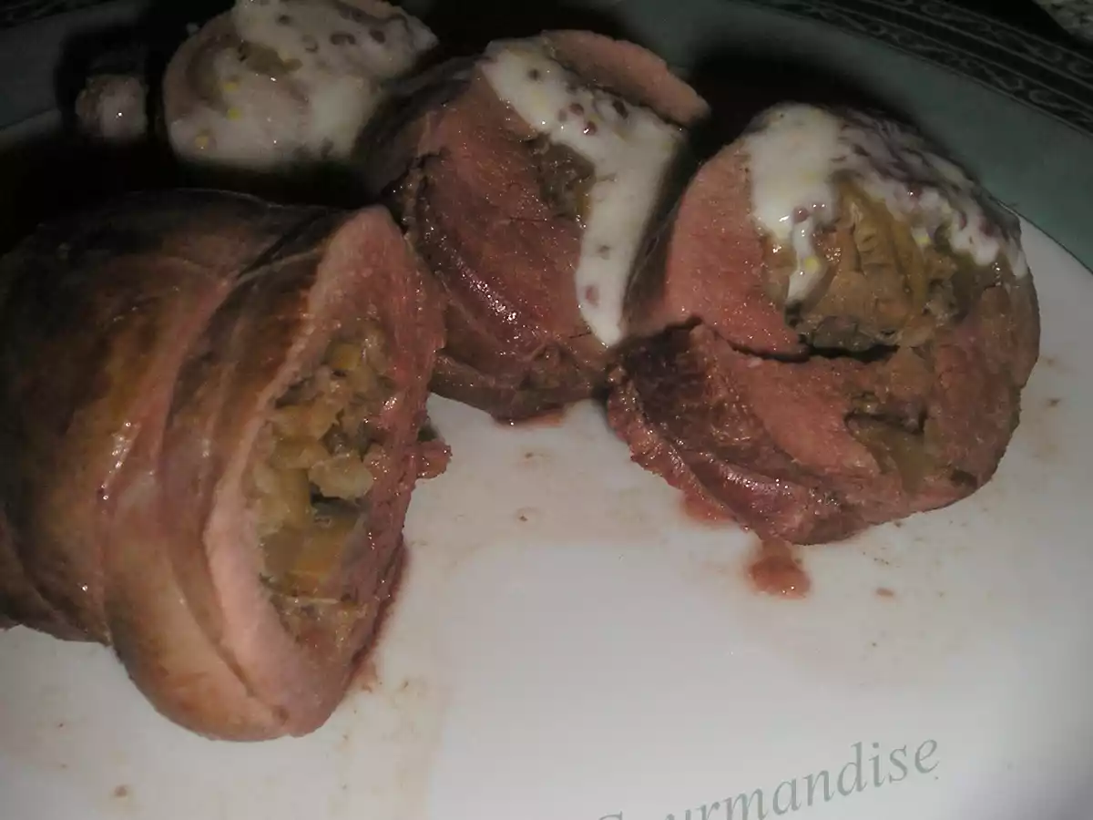 Rôti de magret de canard farci aux champignons - photo 3