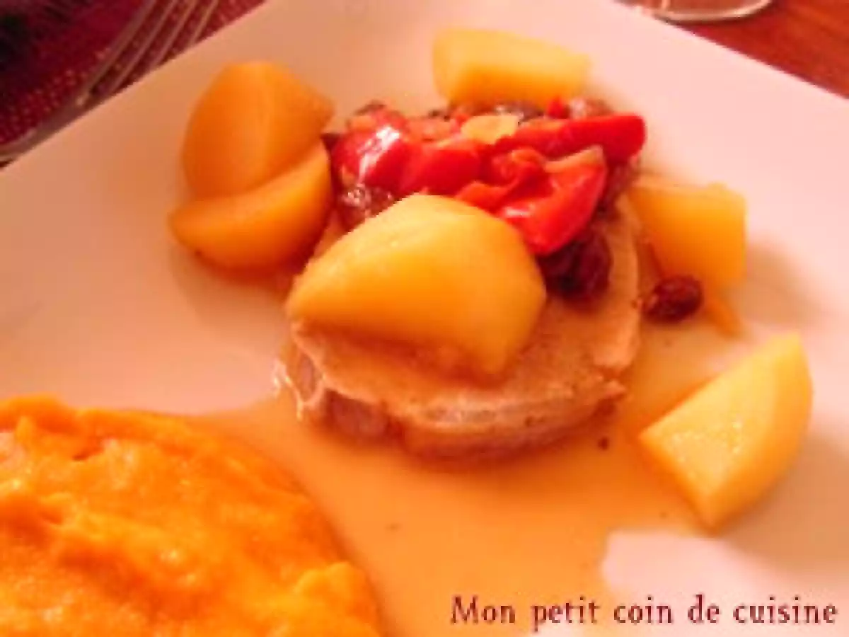Rôti de porc aux deux raisins