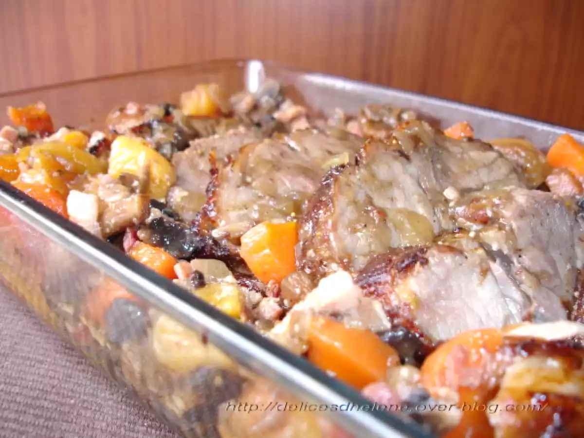 ROTI DE PORC AUX FRUITS SECS - photo 2