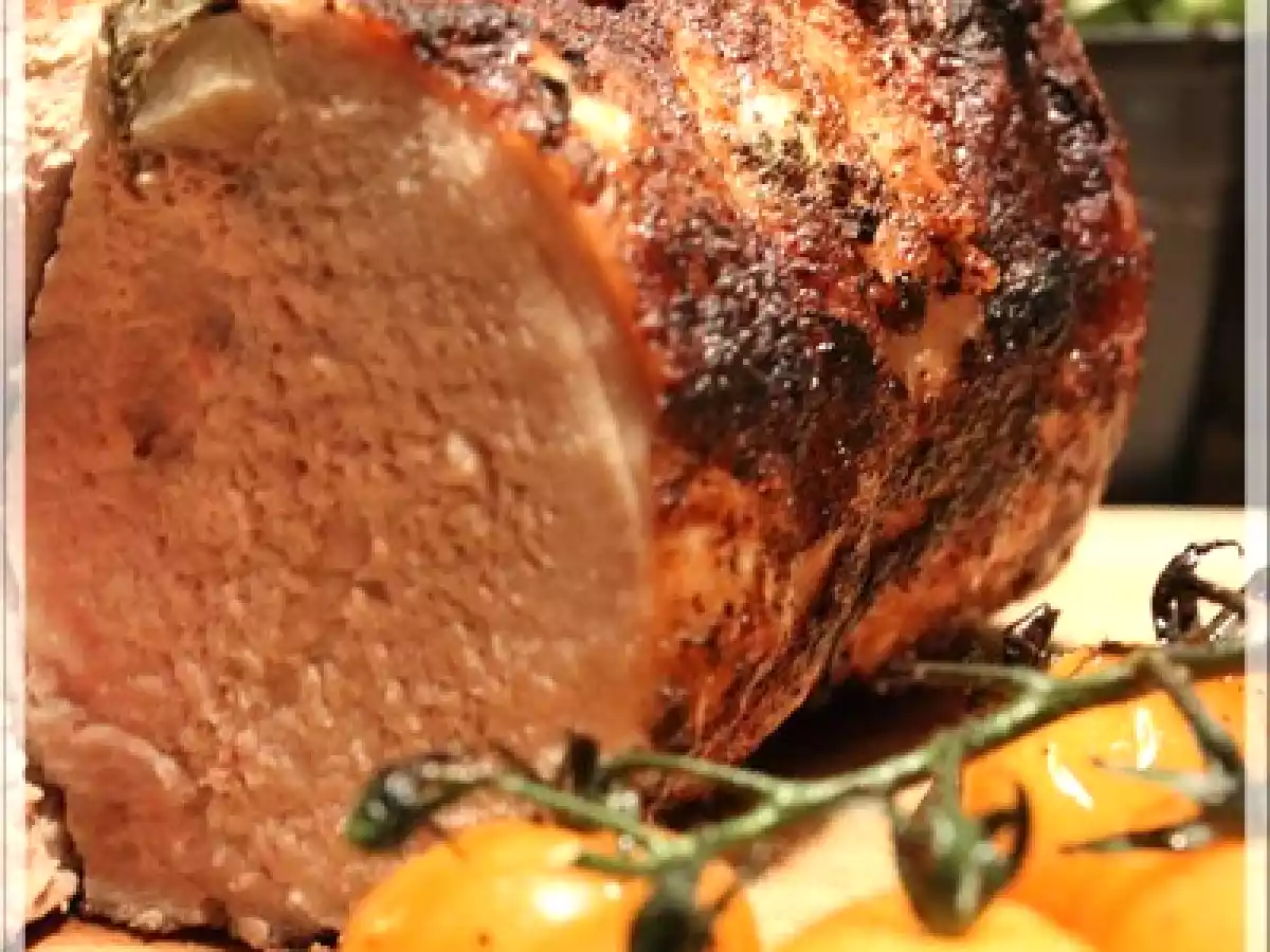 Rôti de porc aux herbes et à l'ail