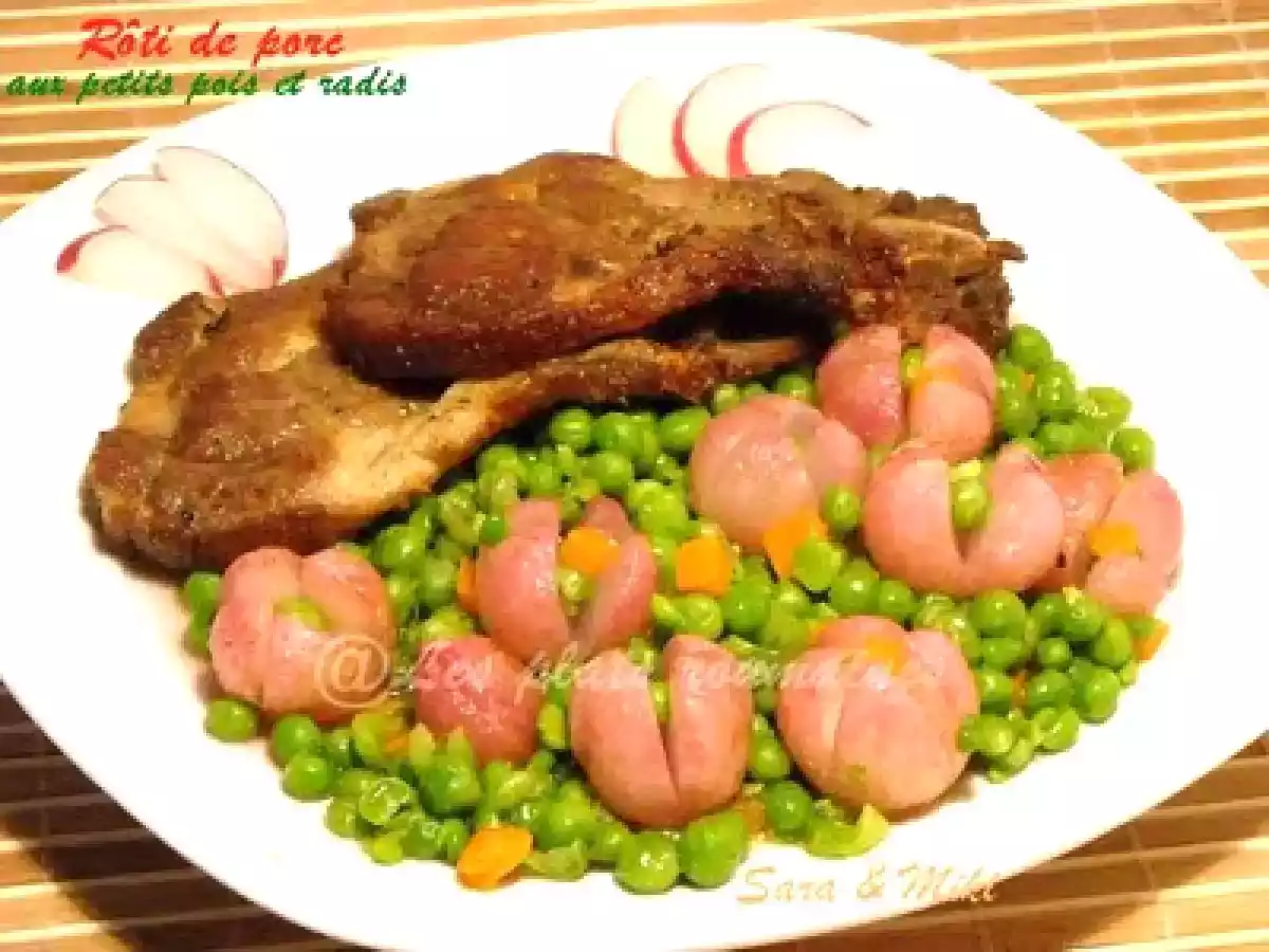 Rôti de porc aux petits pois et radis - photo 3