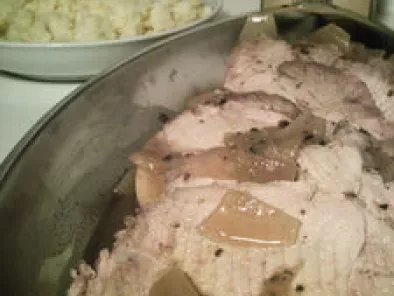 Rôti de porc braisé au cidre