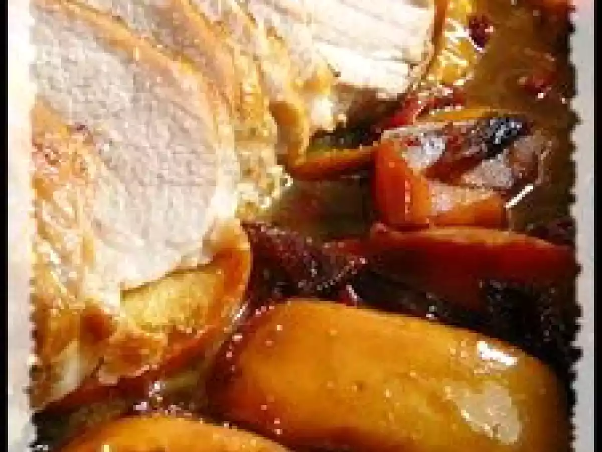 Rôti de porc caramelisé aux pommes et aux airelles - photo 2