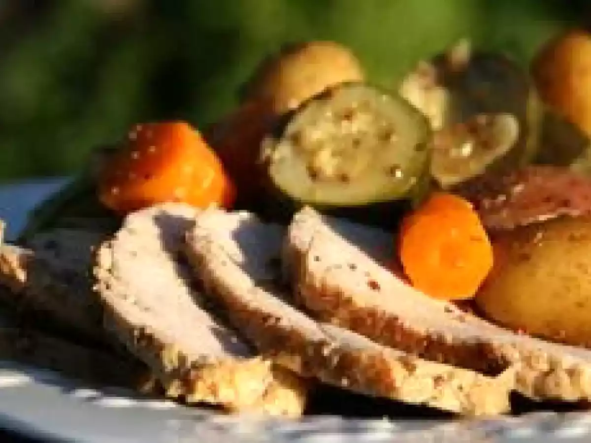 Roti de porc parfumé au miel et moutarde - photo 2