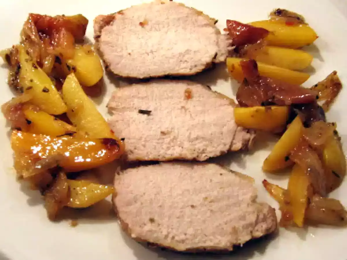 Rôti de porc pomme en l'air - Schweinebraten Himmel un Erd - photo 2