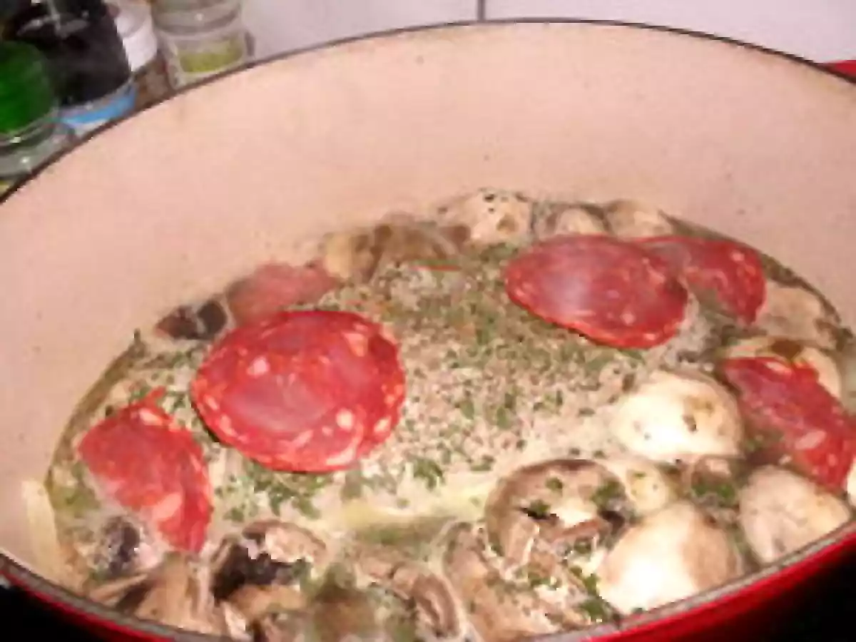 ROTI DE VEAU AU CHORIZO ET CHAMPIGNONS - photo 2