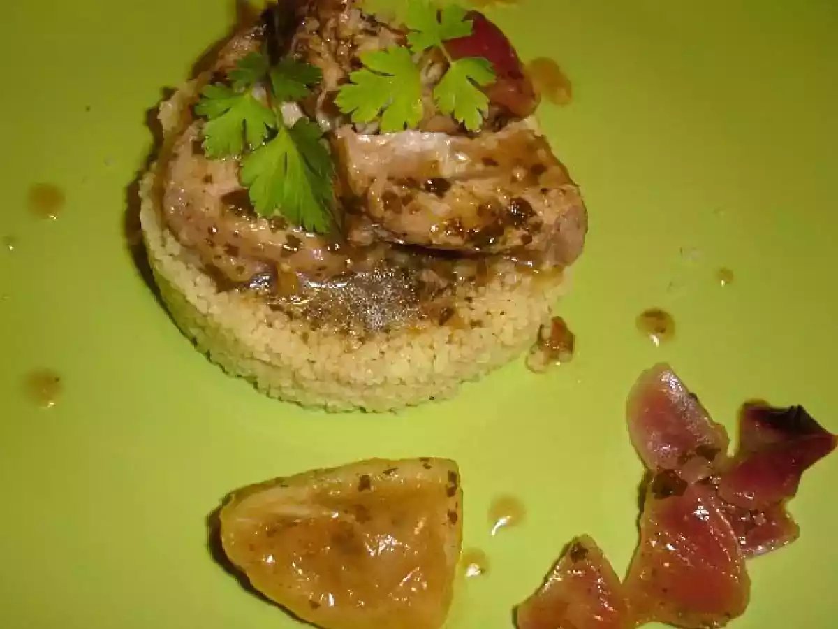 Rôti de veau aux épices et semoule