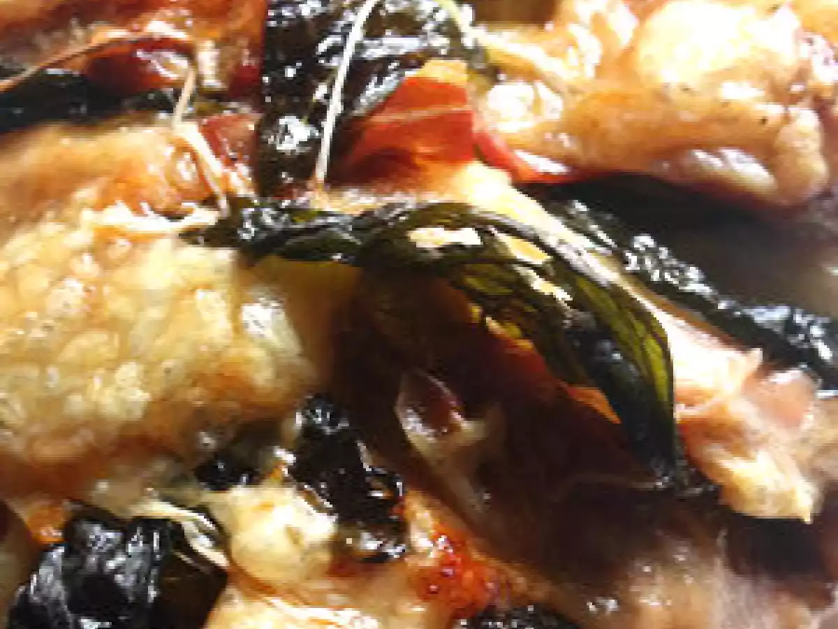 Rôti de veau façon orloff au comté, jambon de parme et basilic