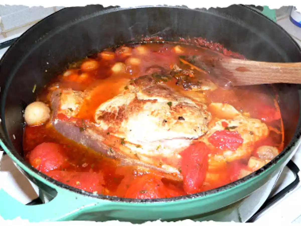 Rouelle de porc à la tomate
